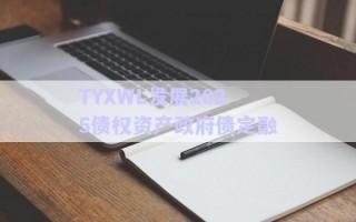 TYXWL發(fā)展2025債權(quán)資產(chǎn)政府債定融 TYXWL發(fā)展2025債權(quán)資產(chǎn)政府債定融
